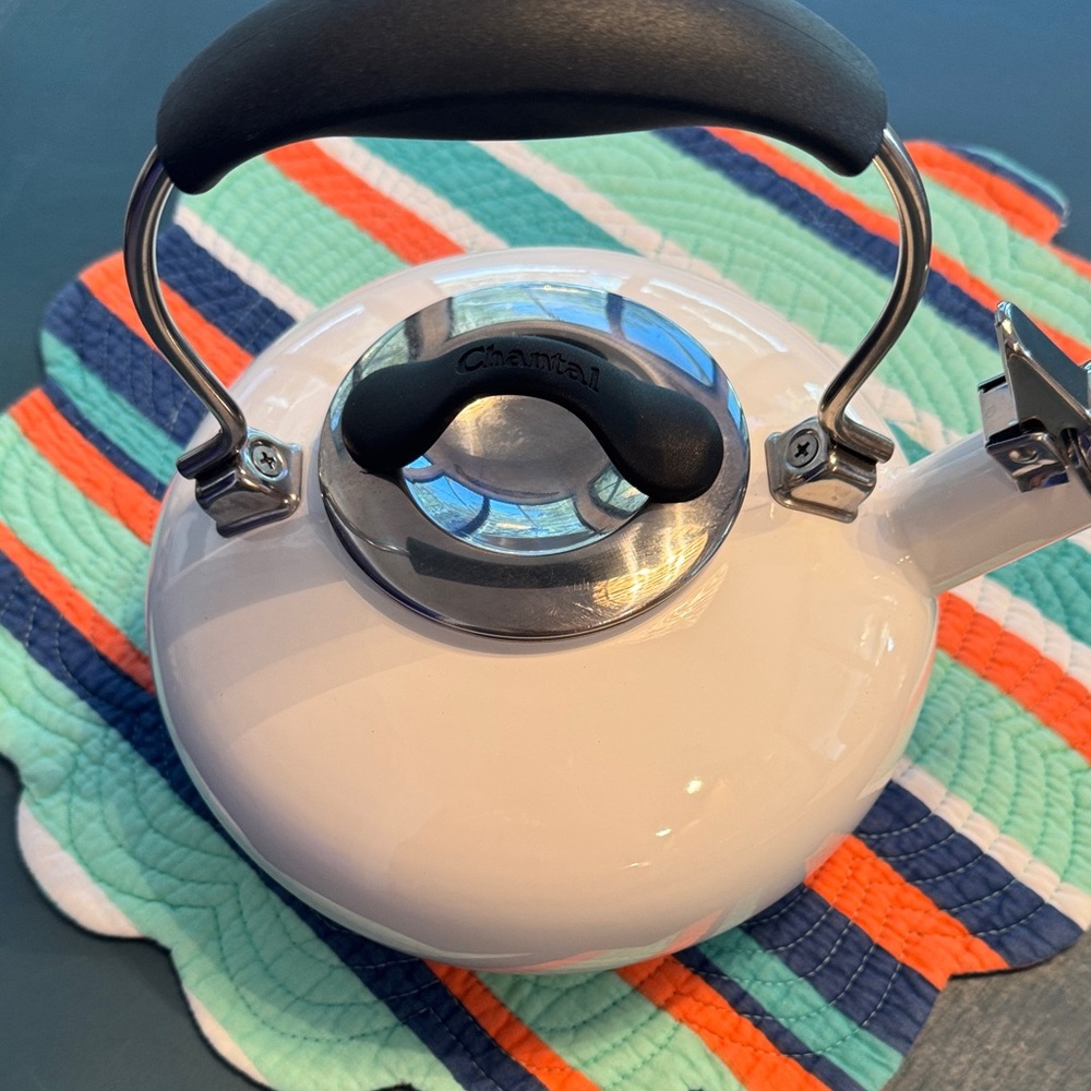 Chantal White Stainless Steel Tea Kettle